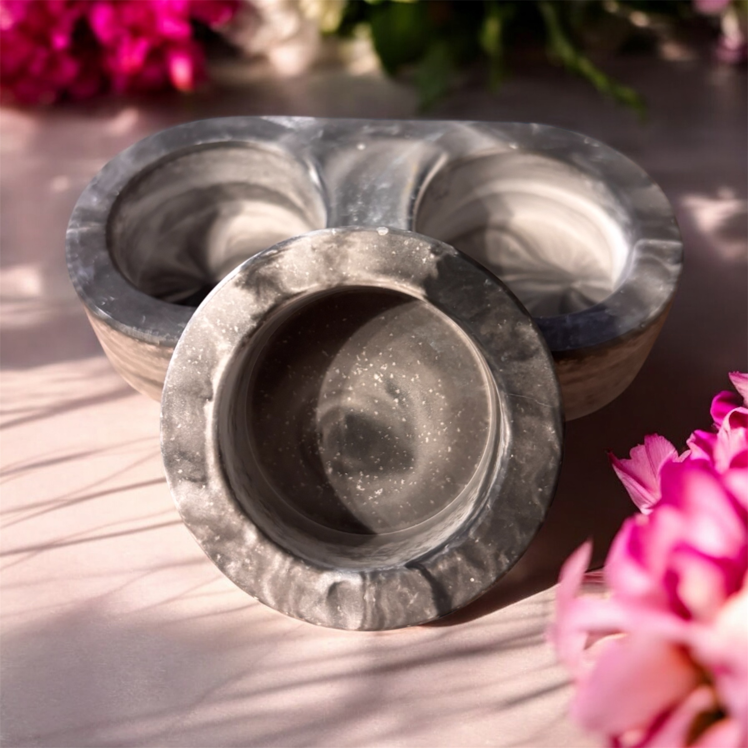 Marble Eco Resin Candle Holders