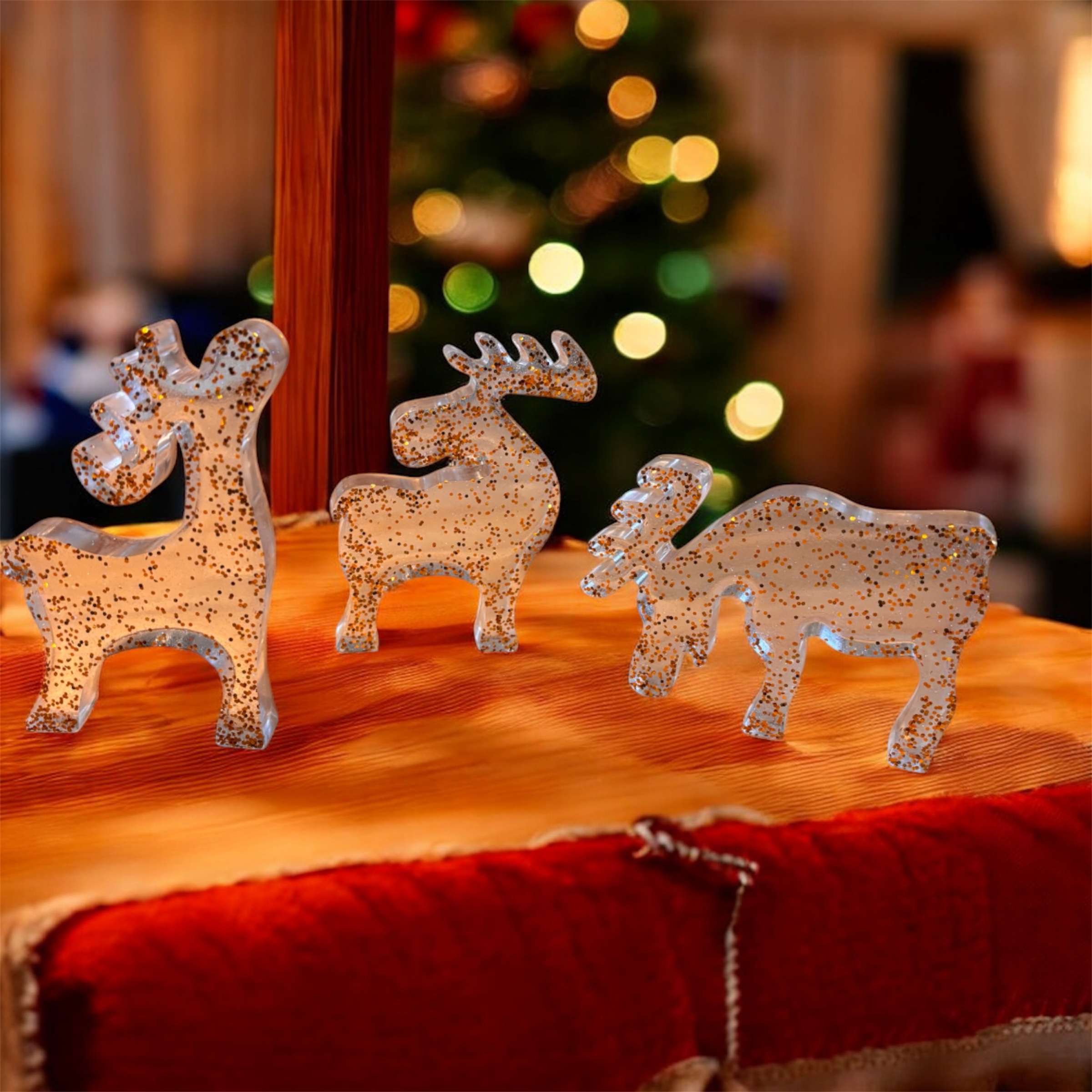 Resin Reindeer Figurines