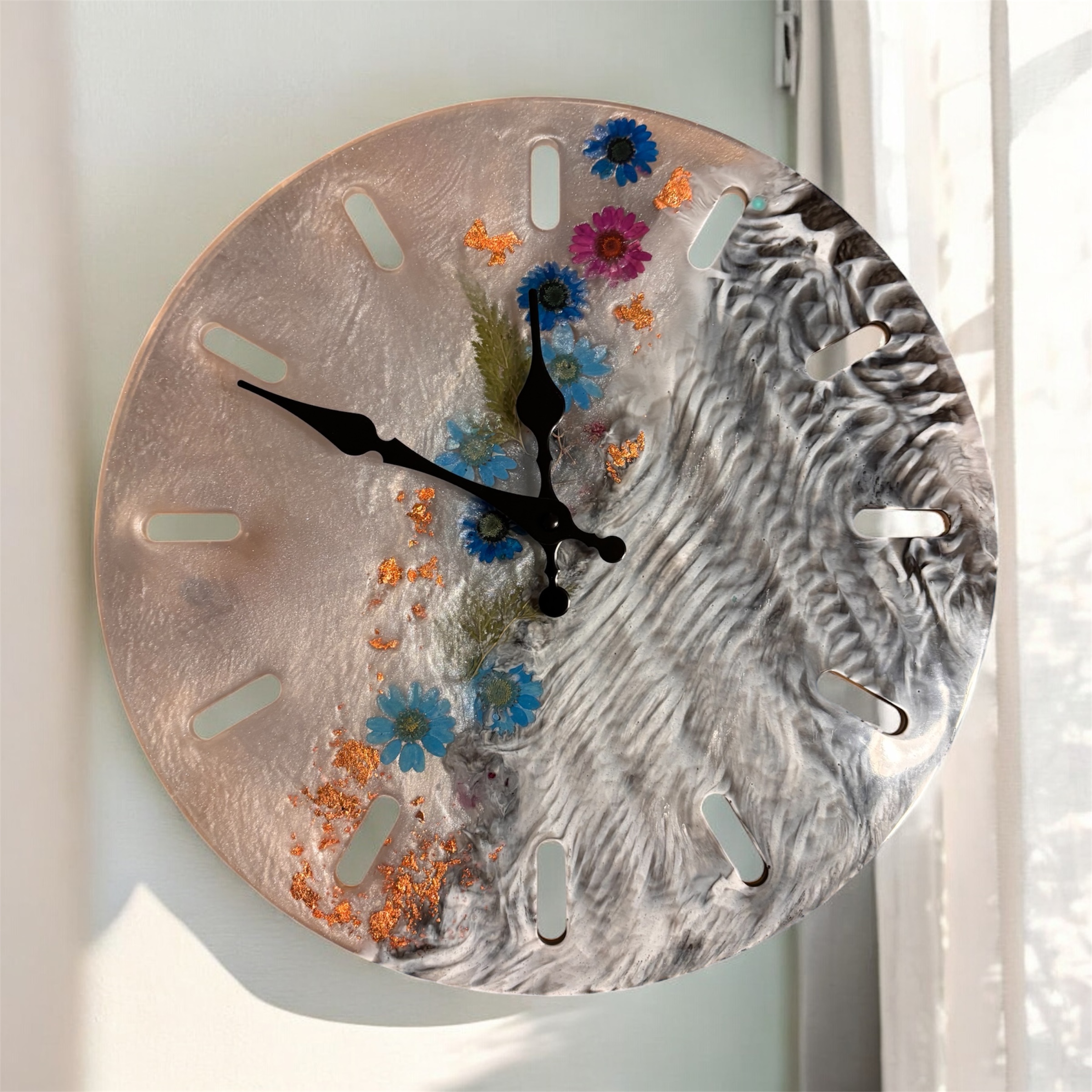 Handcrafted Resin Wall Clock