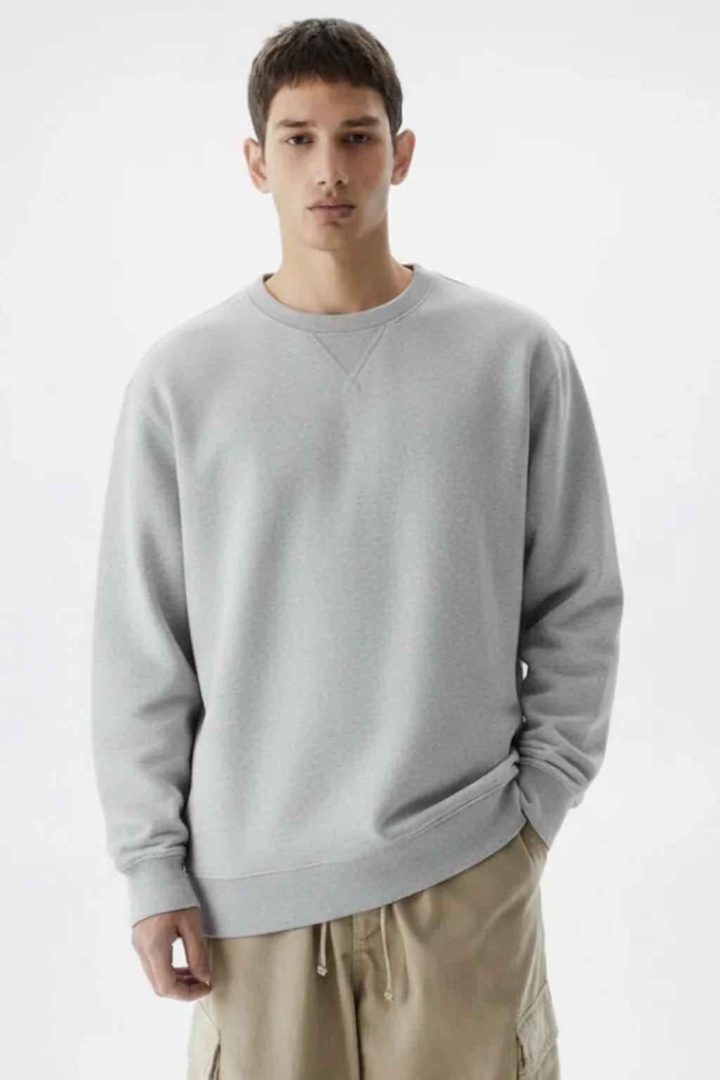 Classic Crewneck Sweatshirt – Light Grey EW-