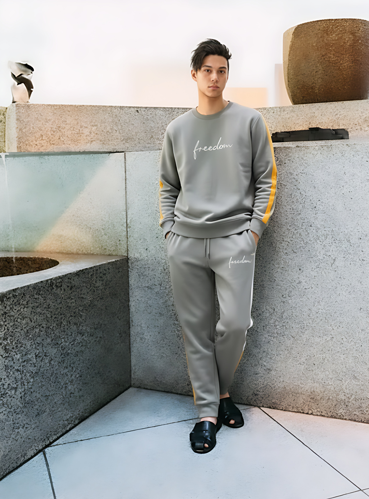 2 Pcs Men's Dri Fit Printed Track Suit