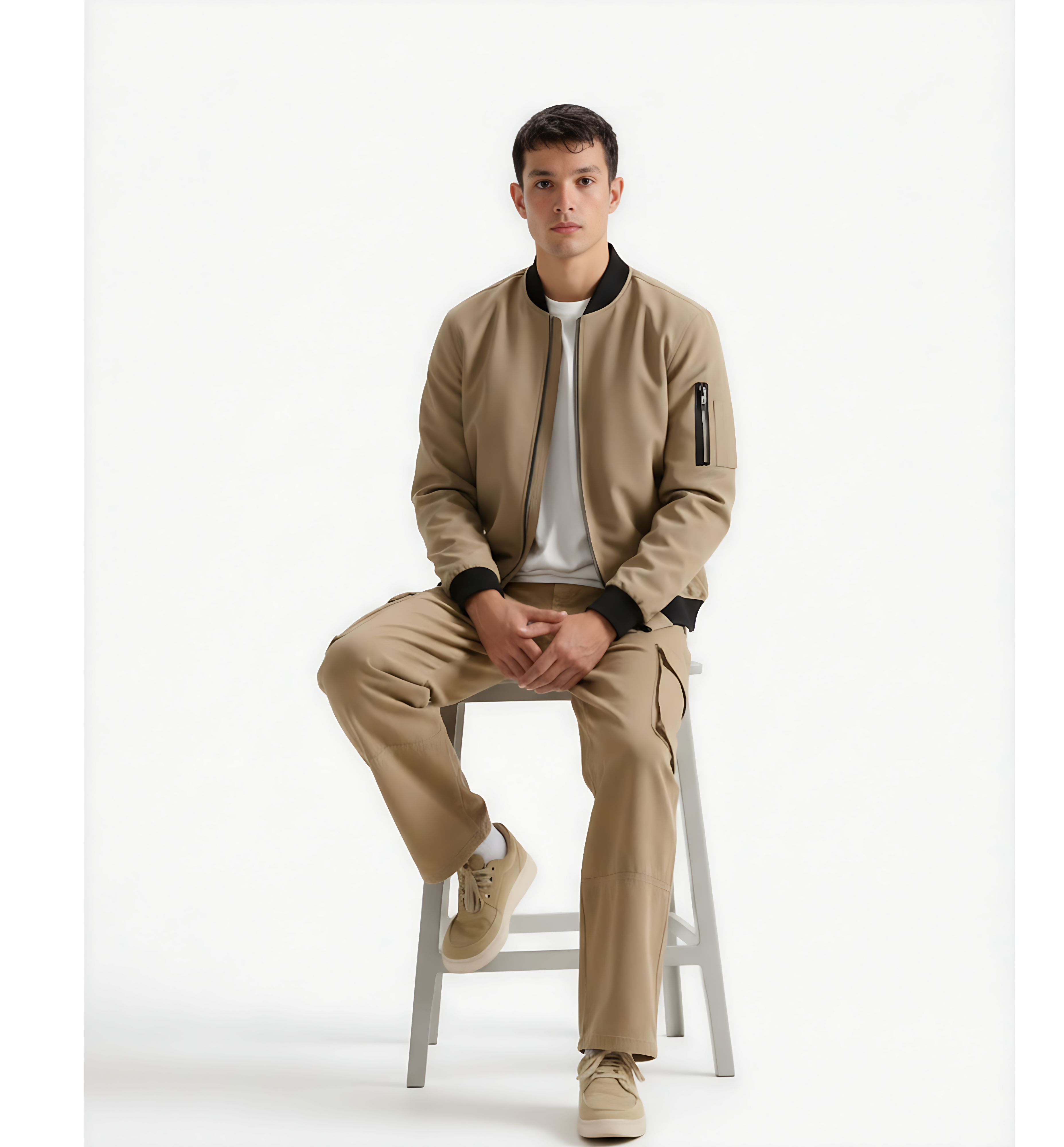  New Men's Coat Thin Slim-fit Fashion Casual Top Solid Color Jacket Coat