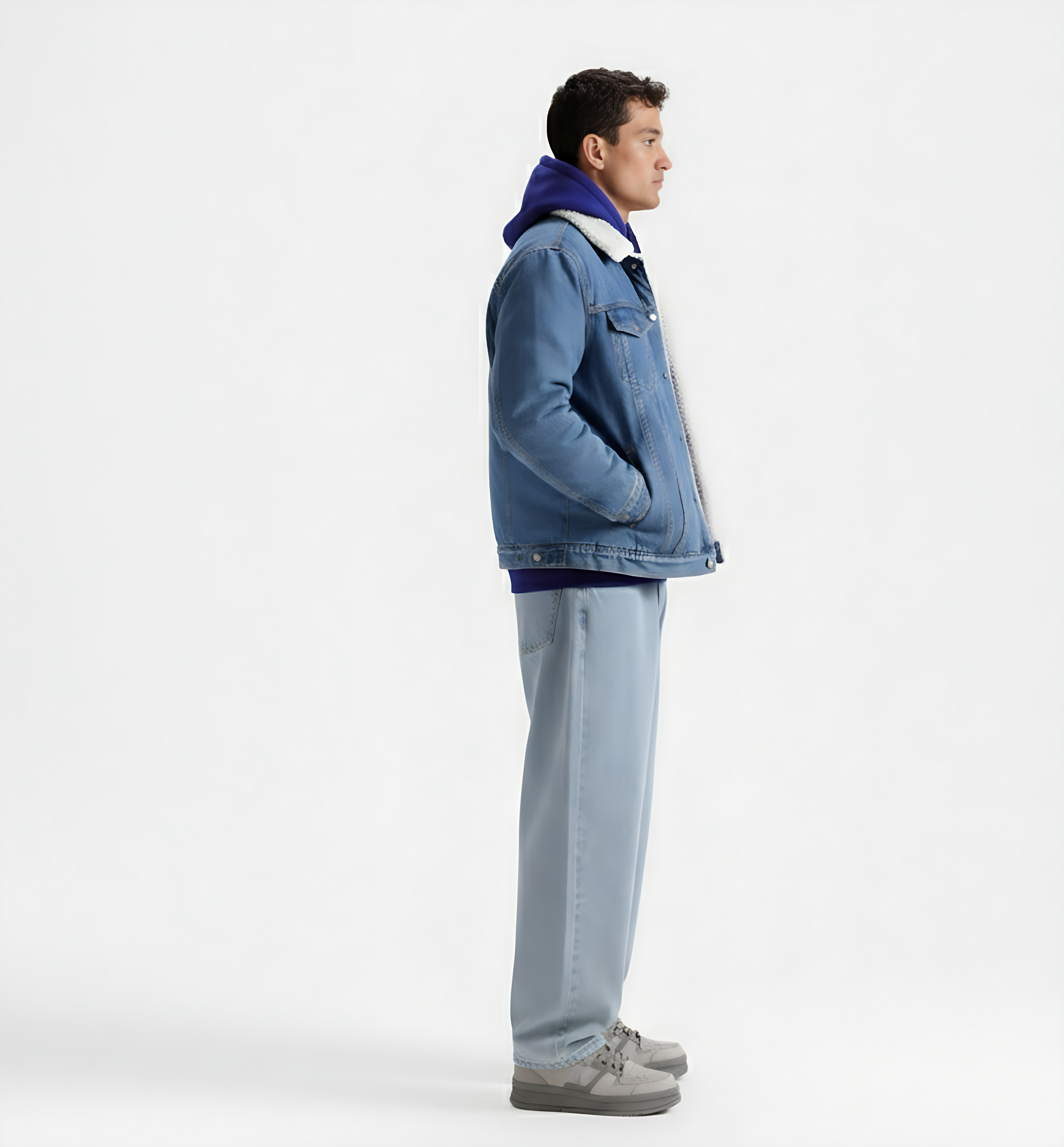 1 Pc Men's Denim Plain Jacket