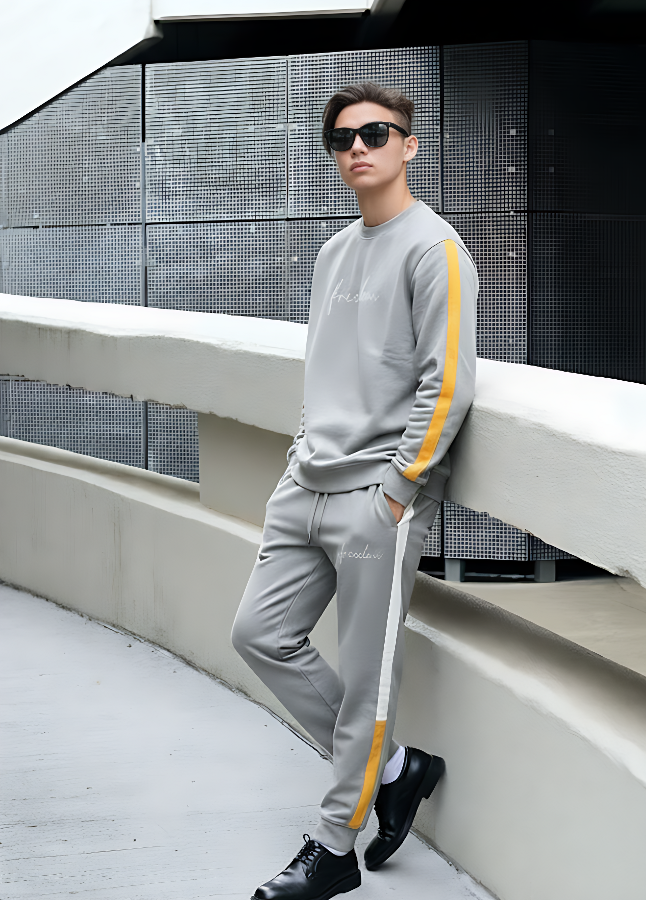 2 Pcs Men's Dri Fit Printed Track Suit