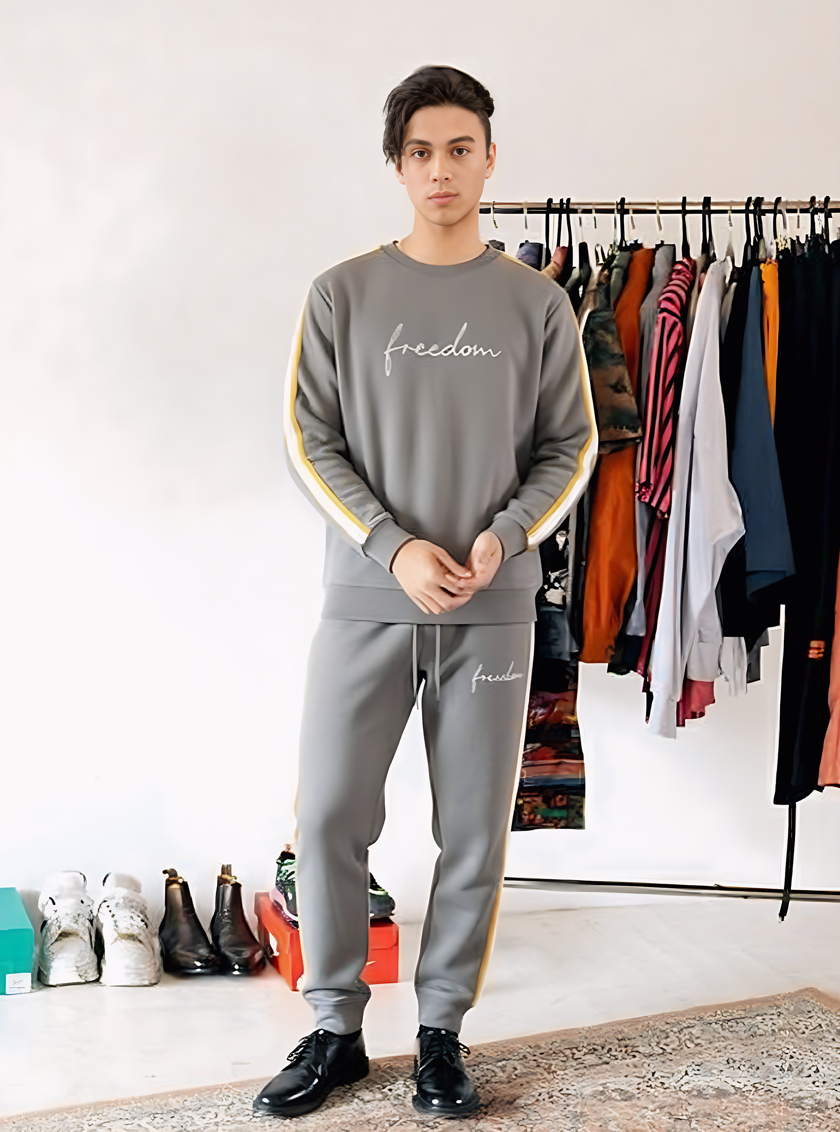 2 Pcs Men's Dri Fit Printed Track Suit