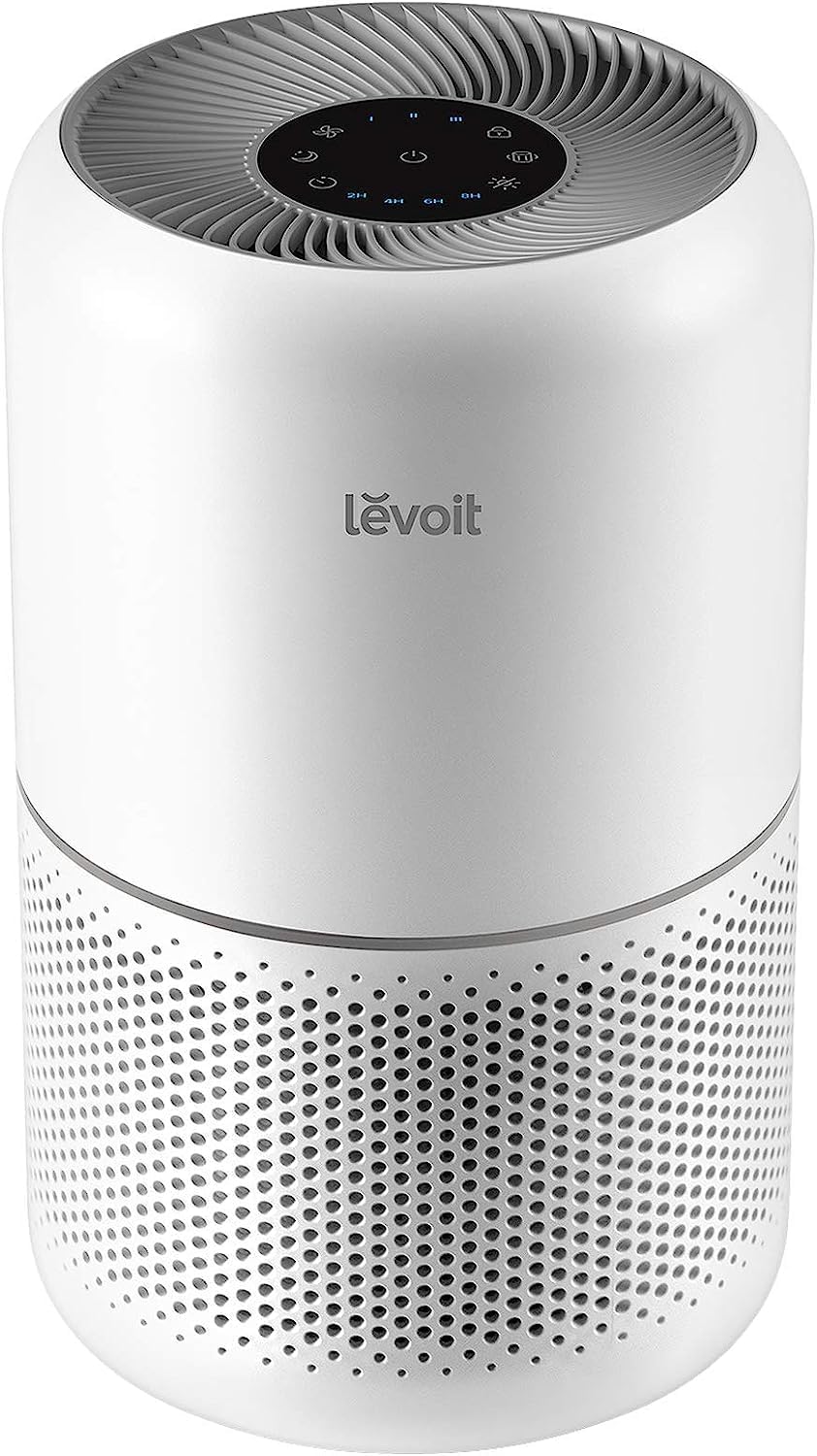 LEVOIT Air Purifier Covers Up to 1073 ft² by 56W High Torque Motor, AHAM VERIFIDE, 3-in-1 Filter with HEPA Sleep Mode, Remove Dust Smoke Odor, Core300-P, White