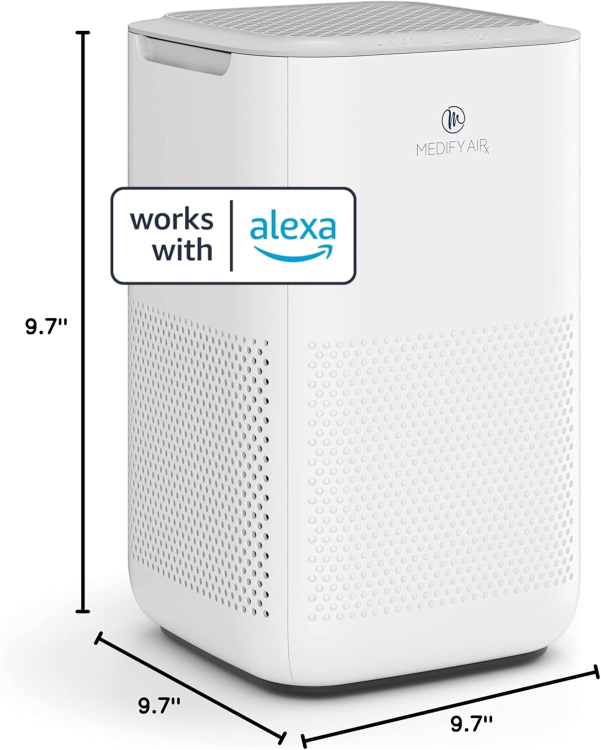 Medify MA-15 SMART Air Purifier | True HEPA H13 Filter | Works with Alexa, Certified for Humans | 660 ft² in 1hr for Removal to 0.1 microns for Wildfire Smoke, Odors, Pollen, Pets | White,1-Pack