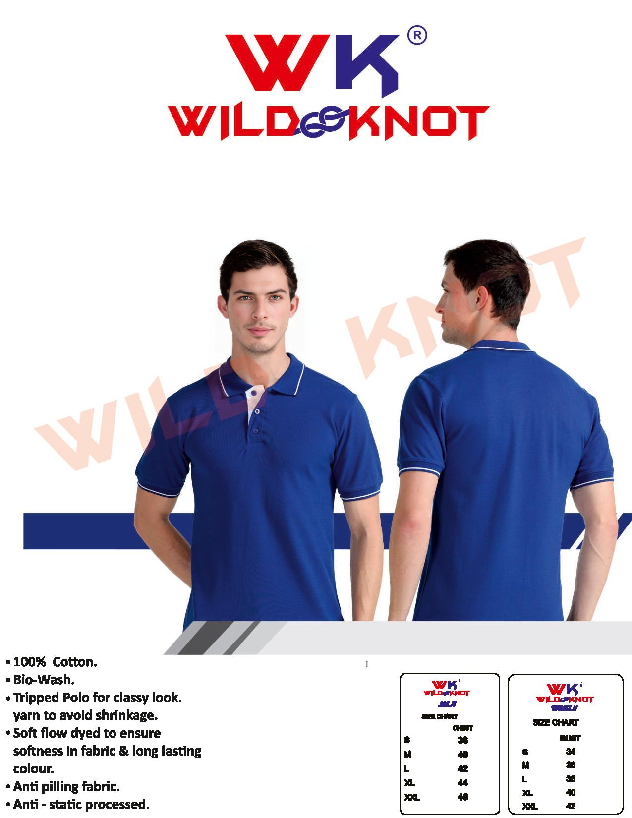 Wild Knot Blue Polo Shirt