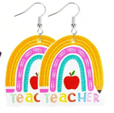 Teacher Rainbow Earrings