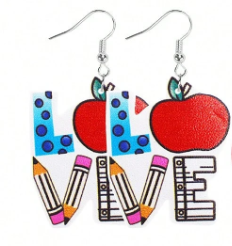 LOVE Teacher Earrings