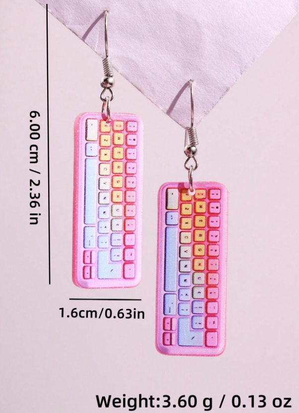 Pink Cartoon Funny Creative Cute Shiny Keyboard