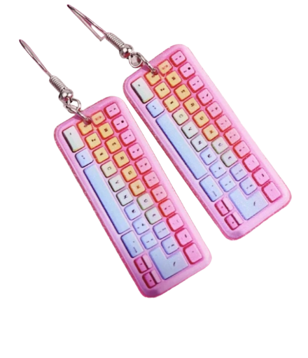 Pink Cartoon Funny Creative Cute Shiny Keyboard