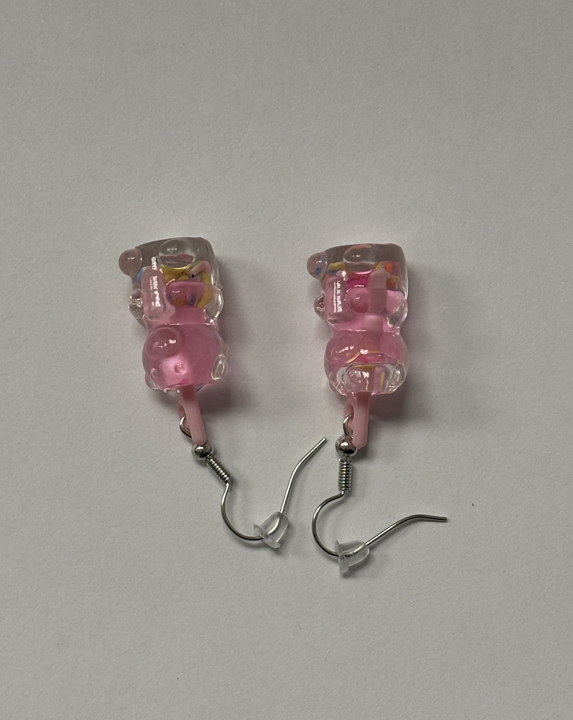 Pink Bear Dangle Earrings