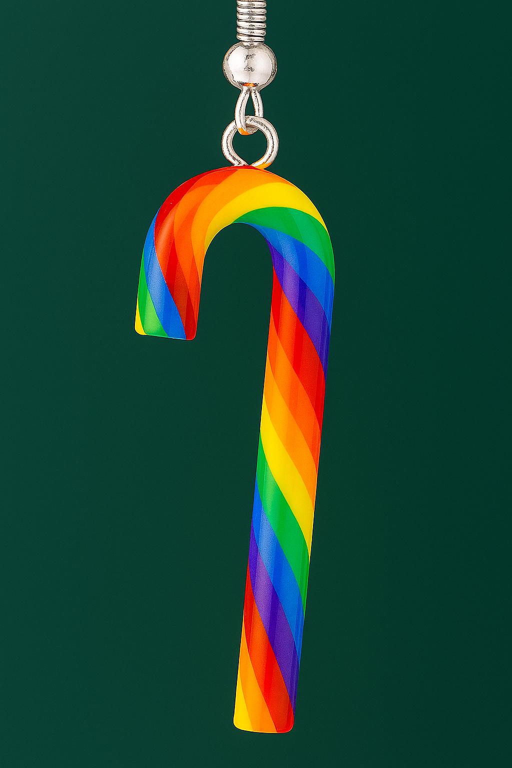 Candy Cane Christmas Earrings