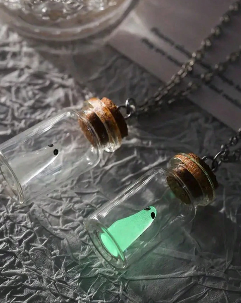 Glow-in-the-dark ghost pendant