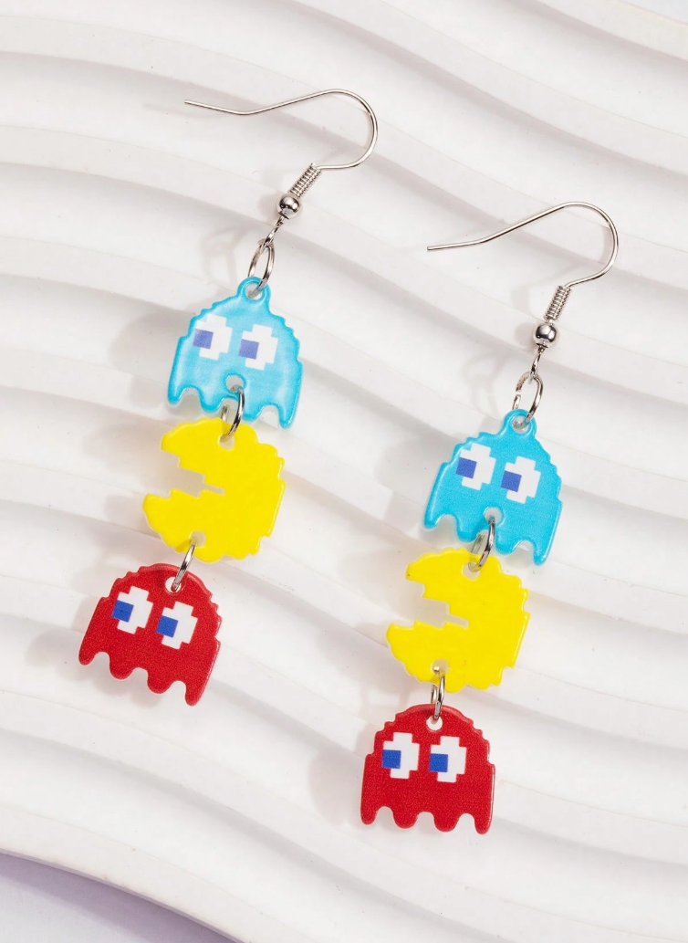 Retro Ghost Dangle Earrings