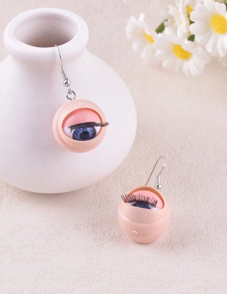 Blue Eyeball Earrings