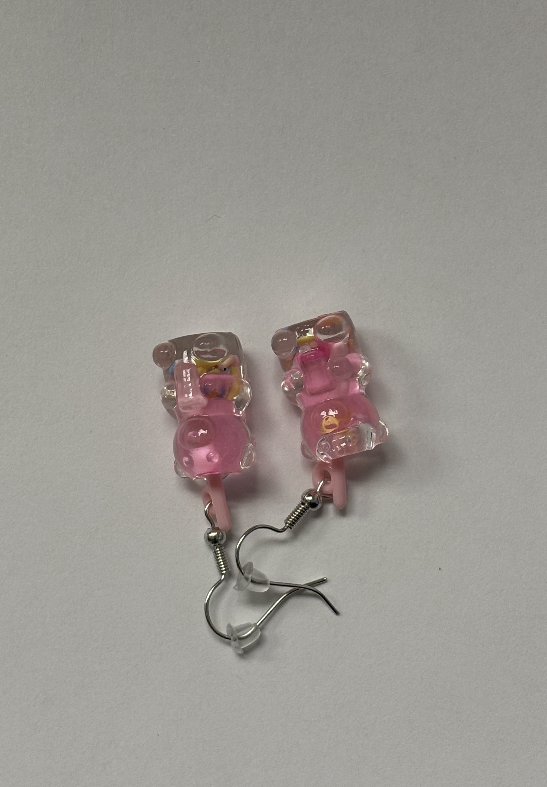 Pink Bear Dangle Earrings