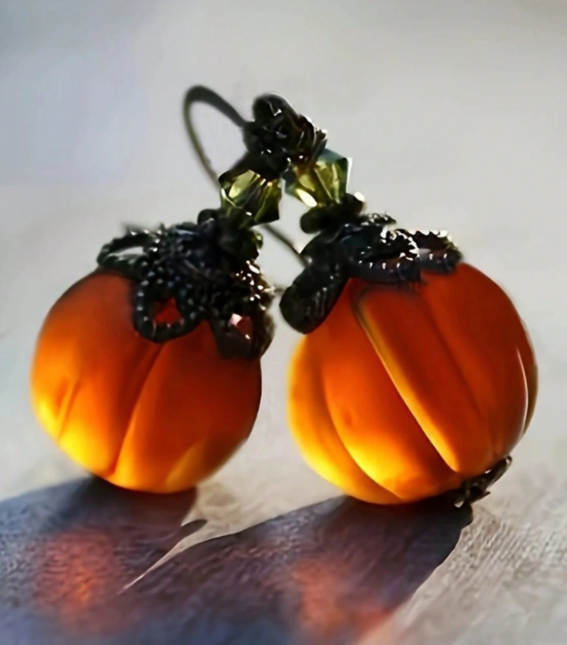 Vintage Pumpkin Earrings
