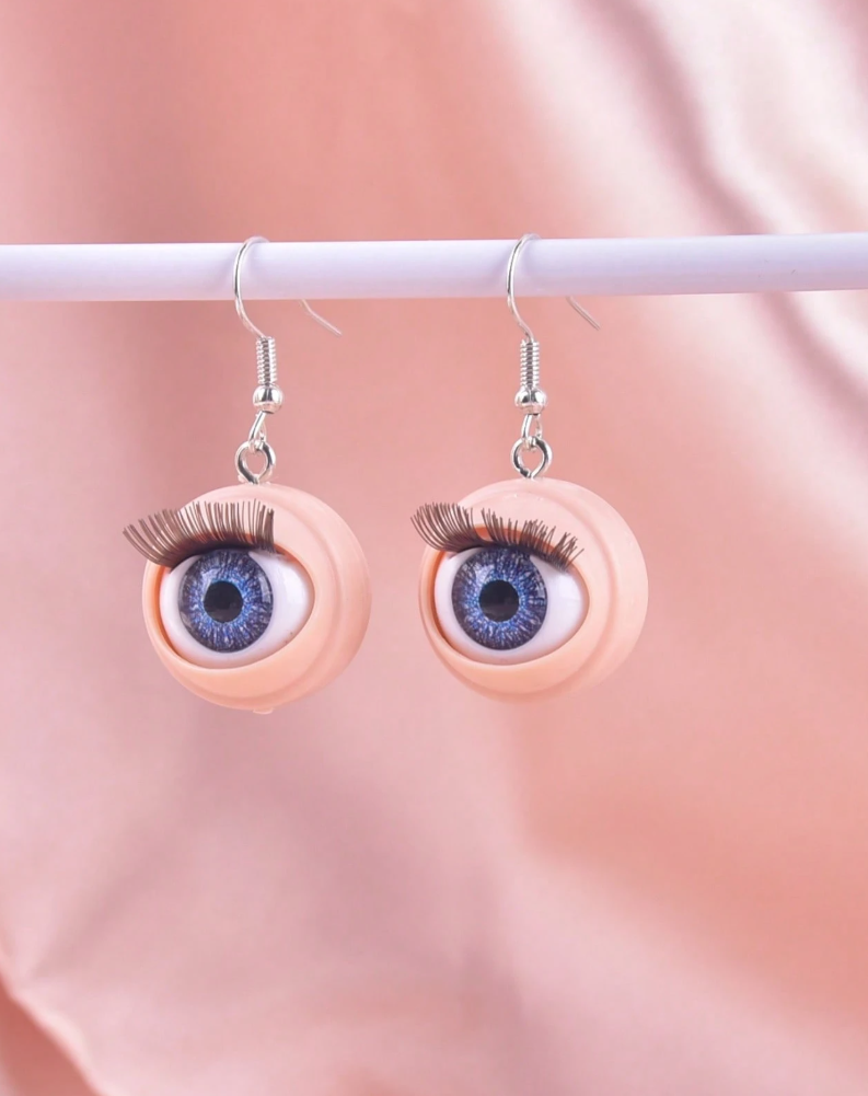 Blue Eyeball Earrings