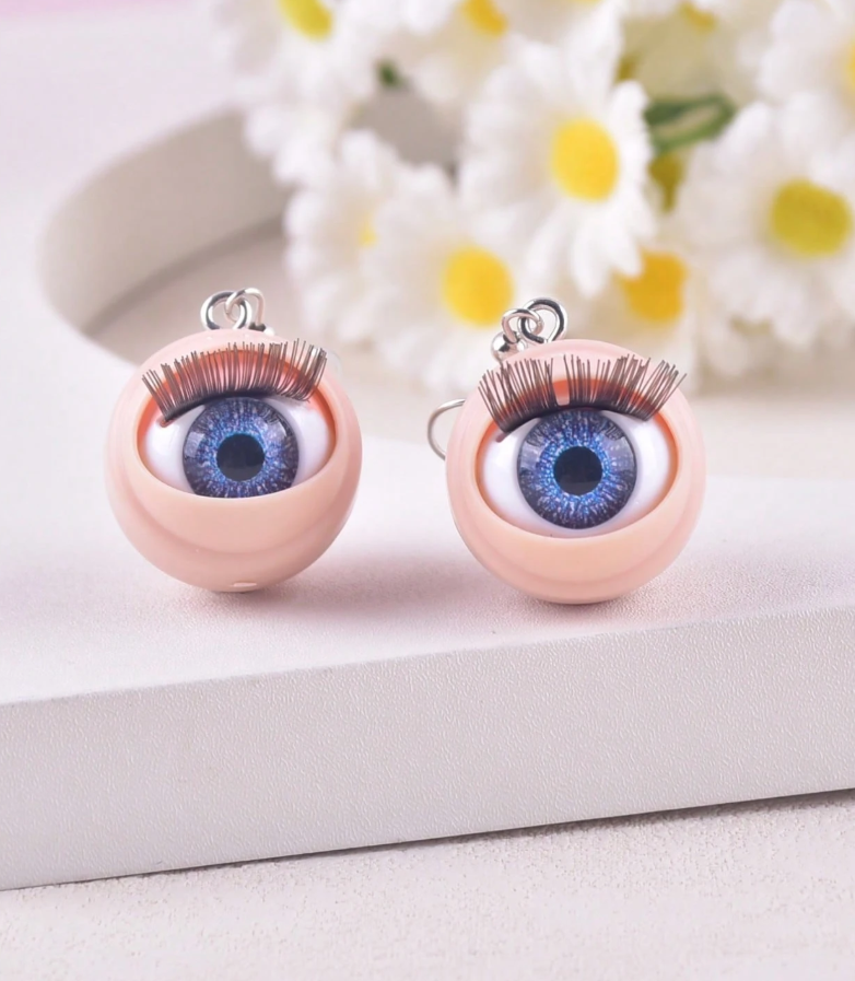Blue Eyeball Earrings