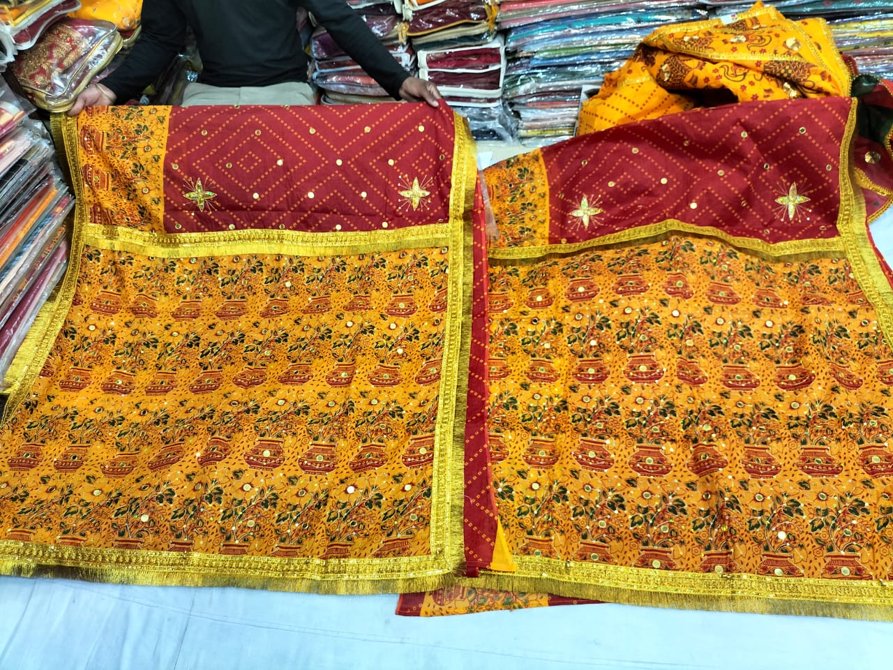 Traditional Embroidered Rajasthani Dupatta
