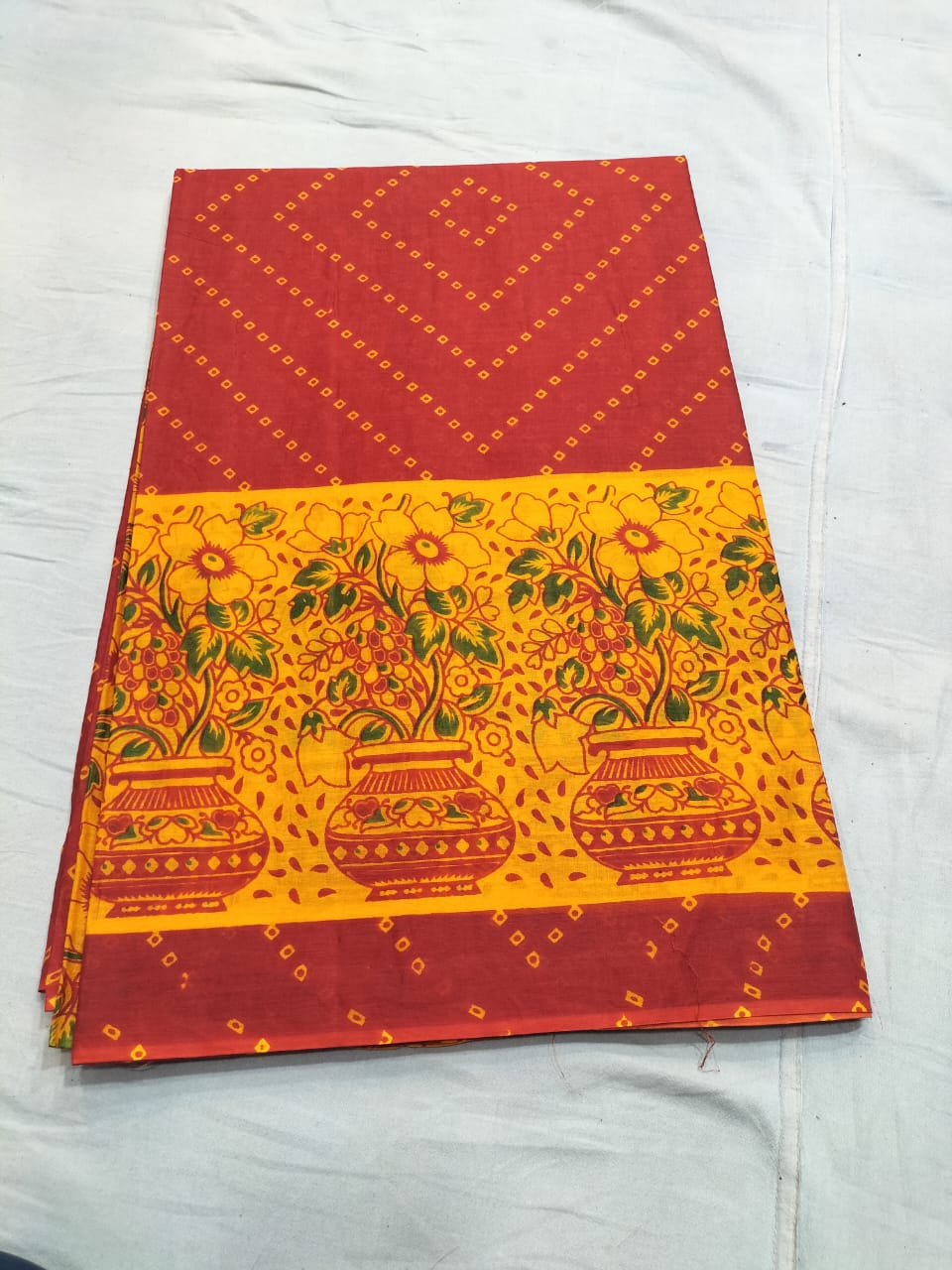 Traditional Printed Cotton Saree