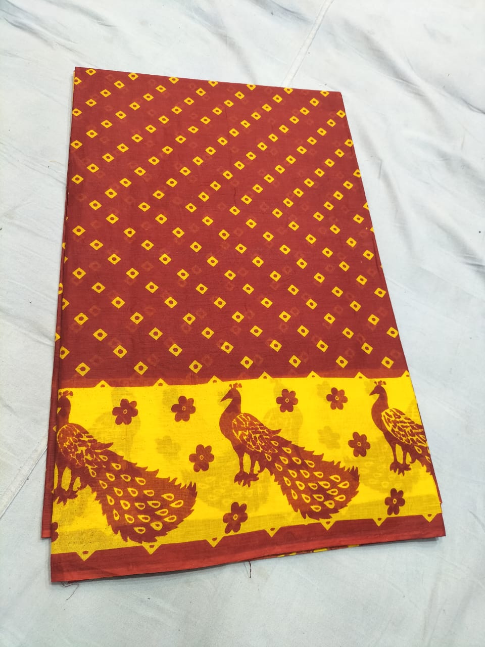 Traditional Printed Cotton Saree