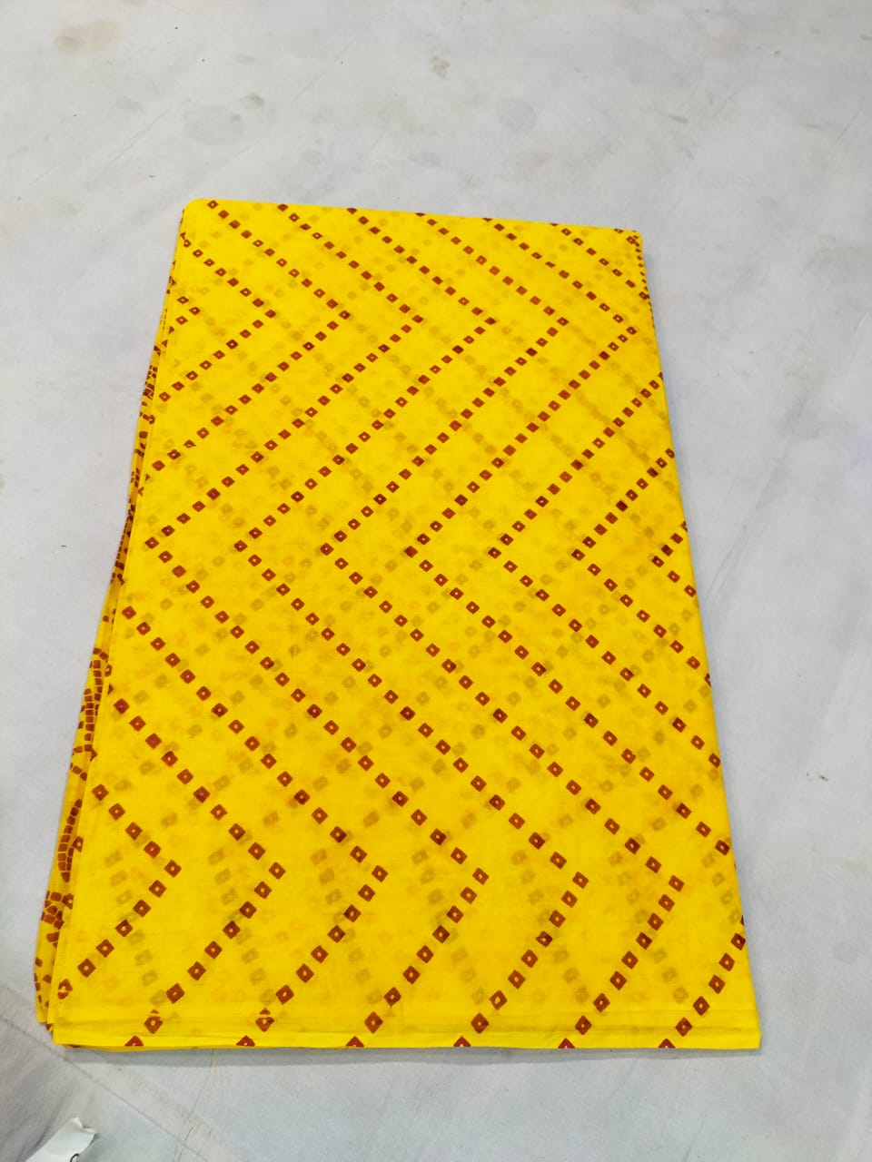 Yellow Printed Fabric