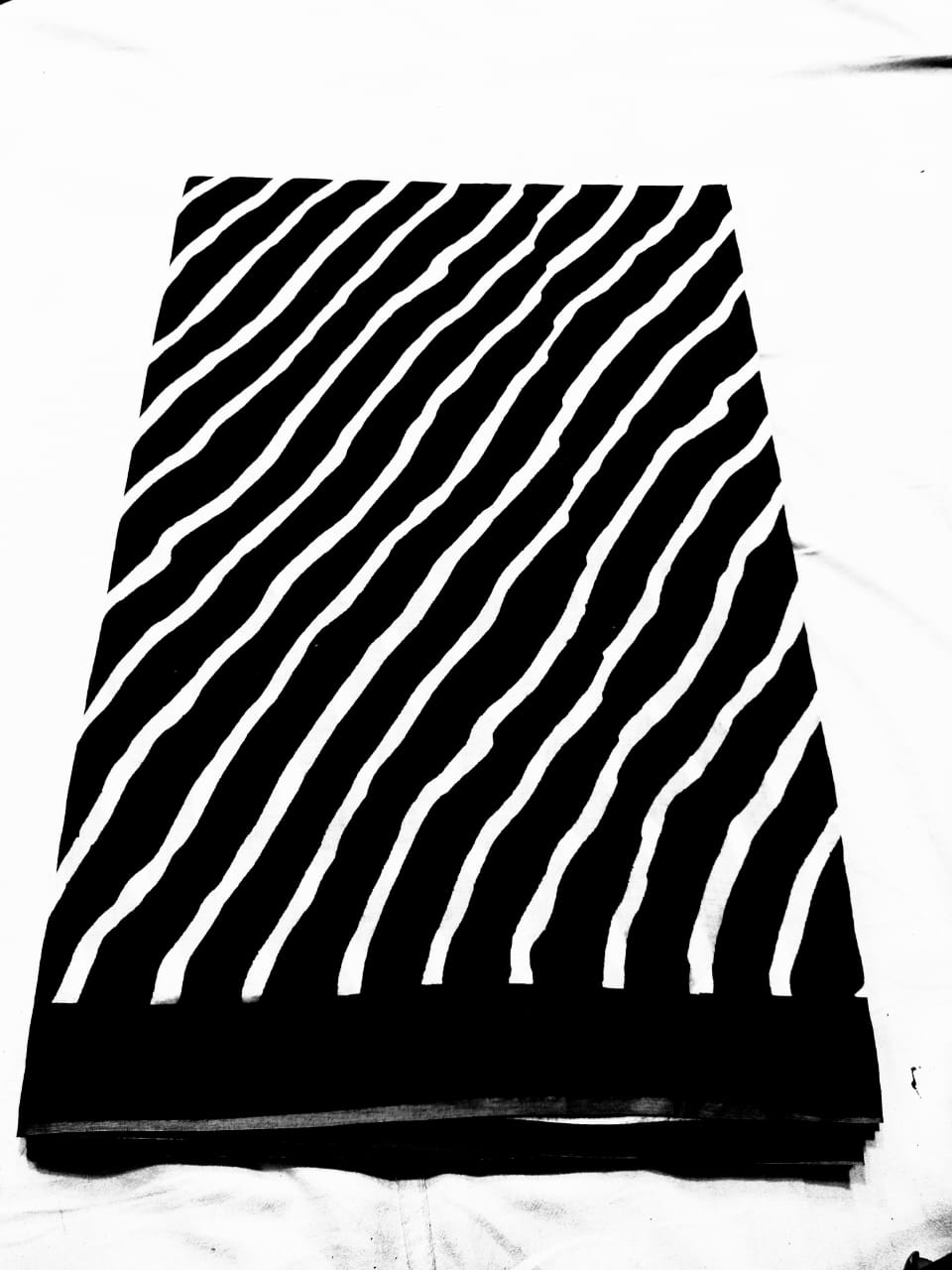 Black and White Striped Fabric