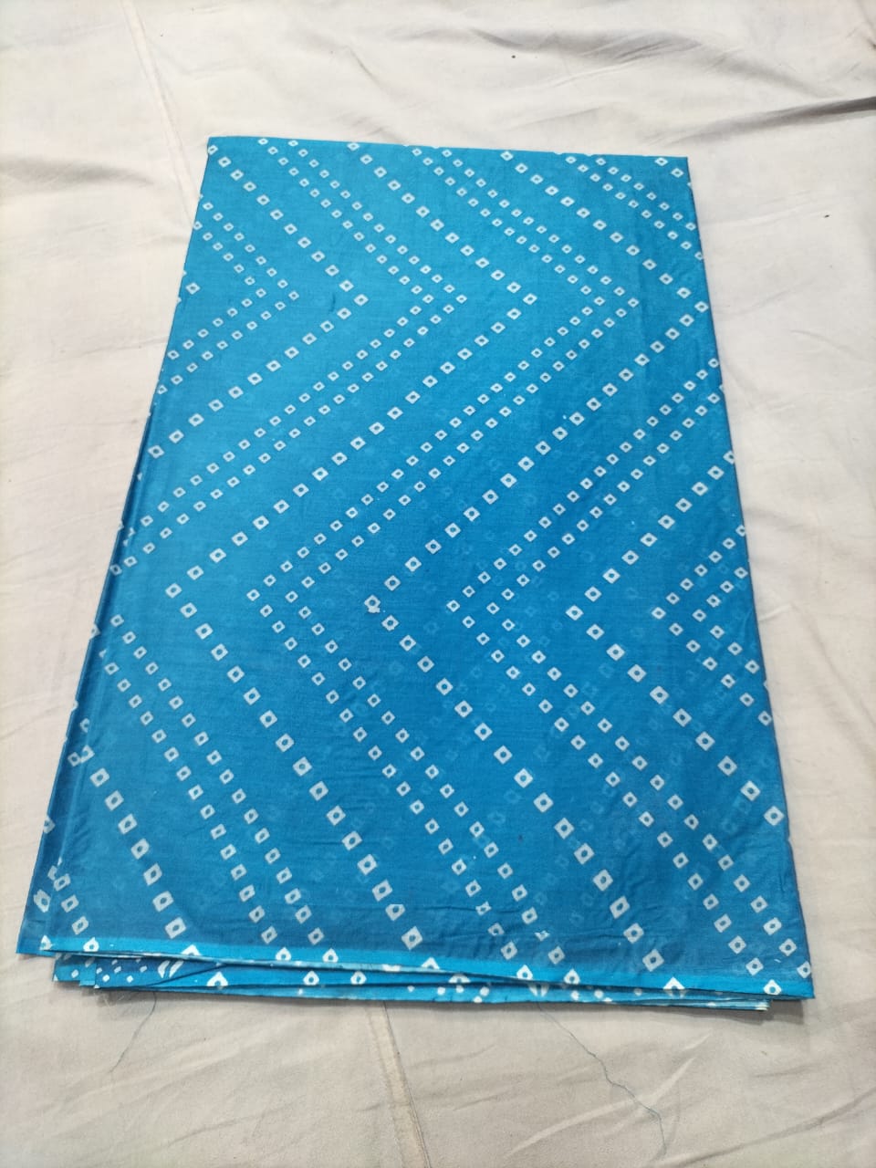 Blue Printed Fabric