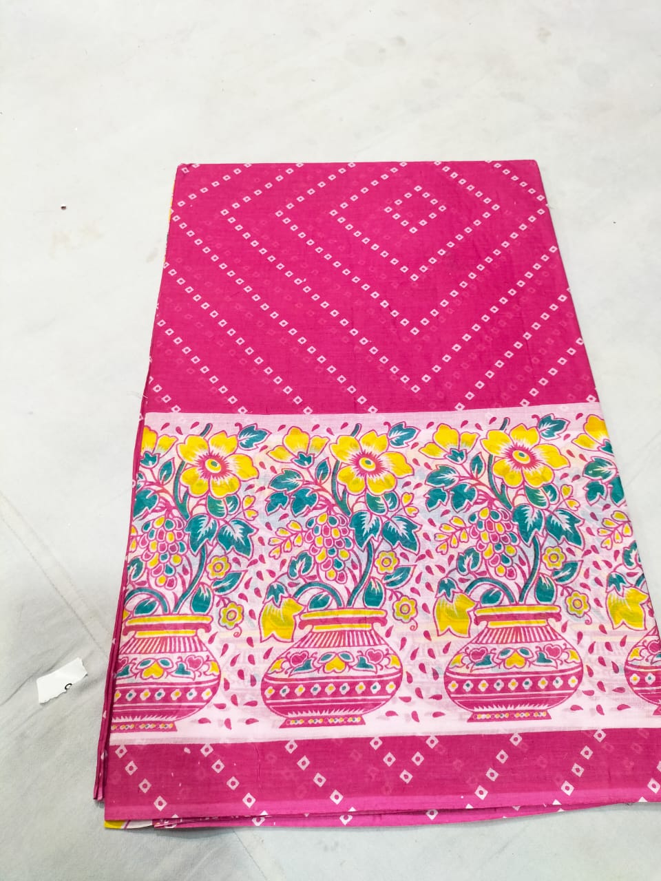 Pink Printed Cotton Fabric