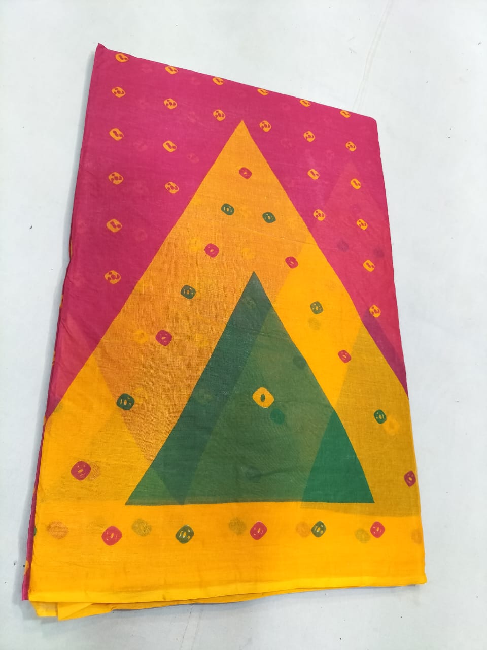 Colorful Geometric Pattern Saree