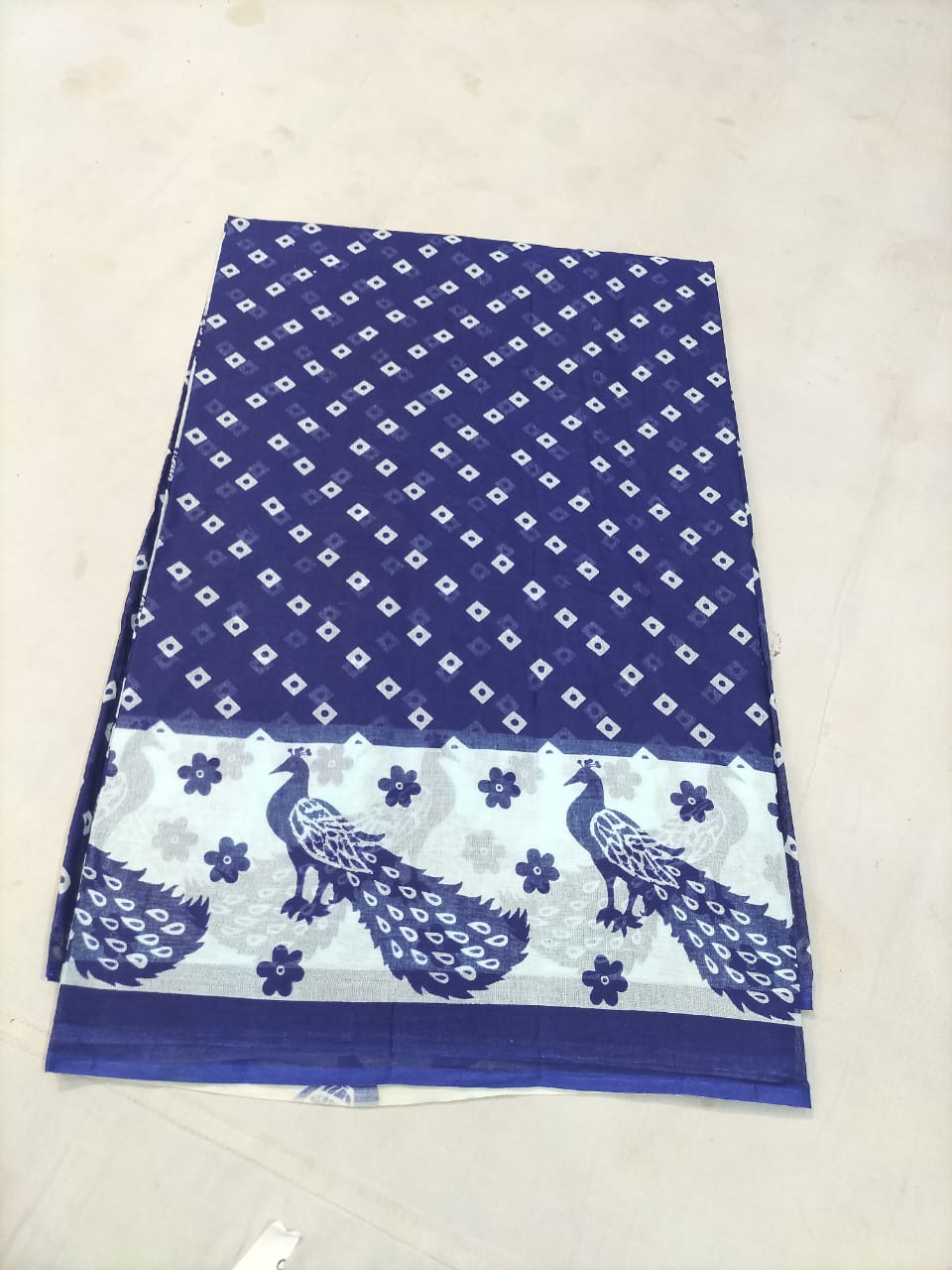 Blue Printed Saree