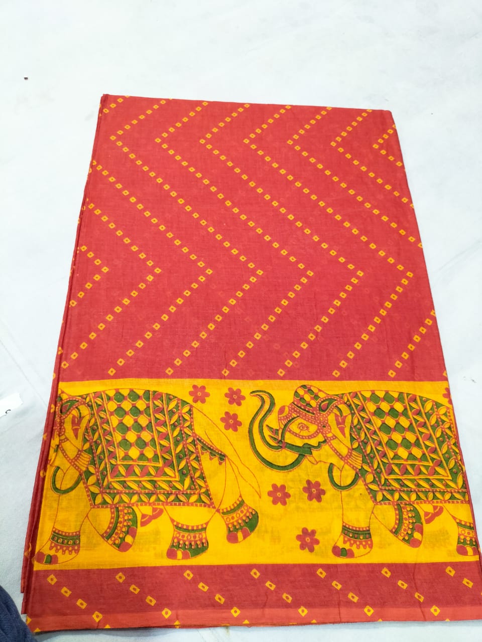 Traditional Printed Cotton Saree