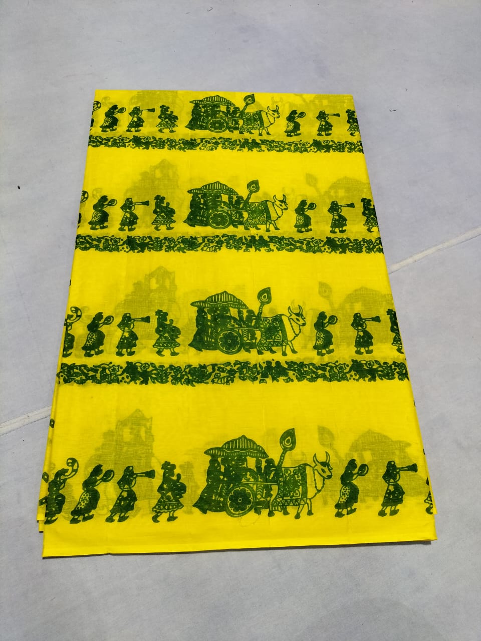 Traditional Yellow Printed Cloth