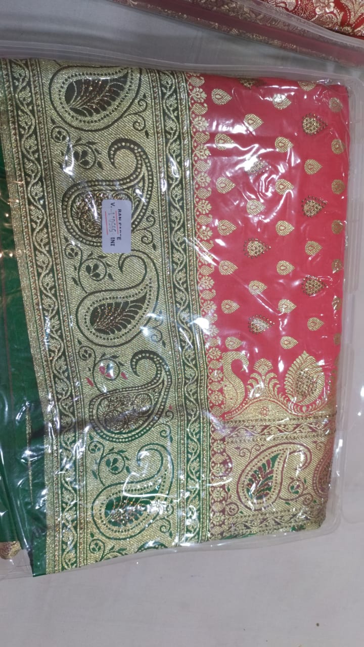 Red Banarasi silk Saree