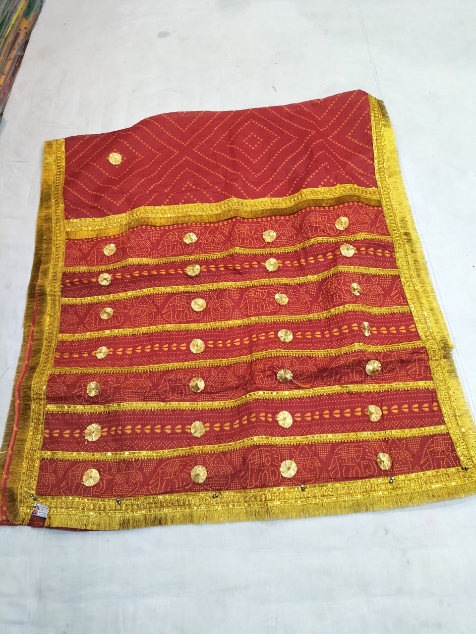 Traditional Red Embroidered saree