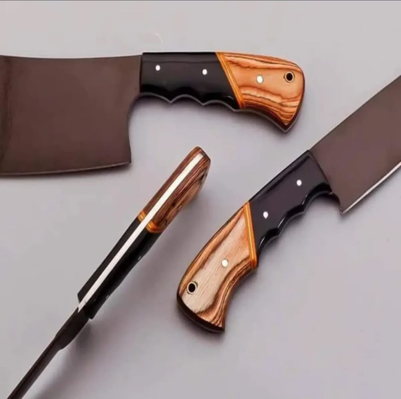 Professional Chef Knife Set OF 5 With Leather Roll kit 