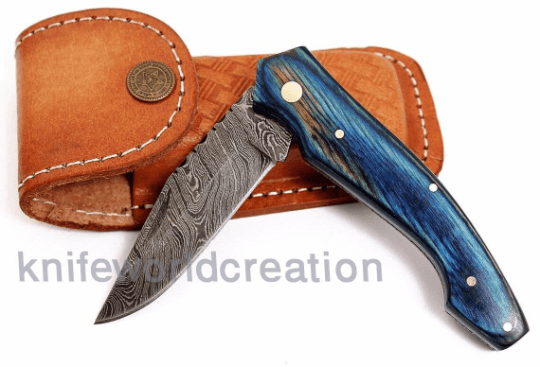 Damascus Folding Pocket Knife