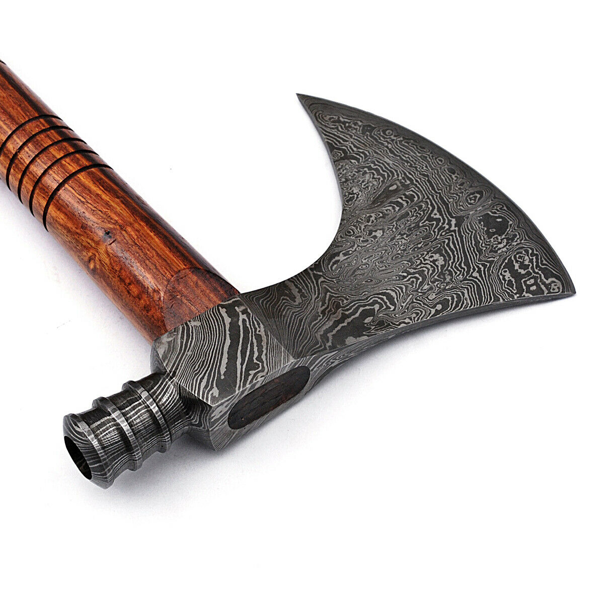 Handmade Damascus steel Functional Pipe Wood handle, Bushcraft axe, Tomahawk axe, Gift for him, father day gift, anniversary gifts