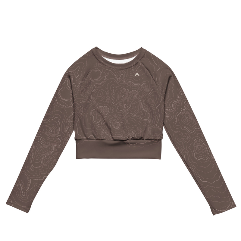 Recycled long-sleeve crop top