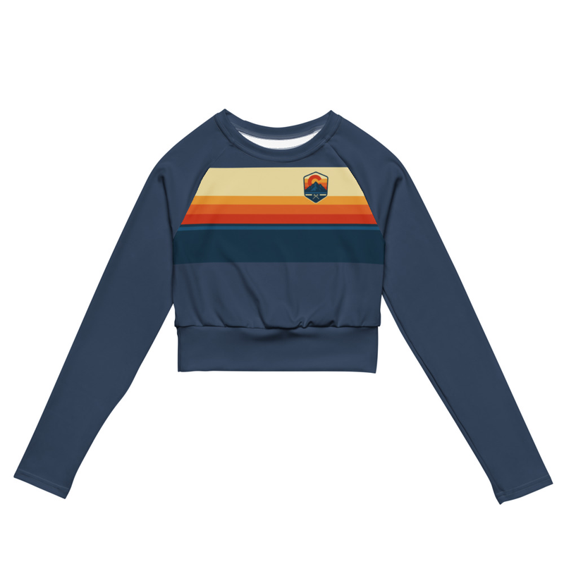 Recycled long-sleeve crop top