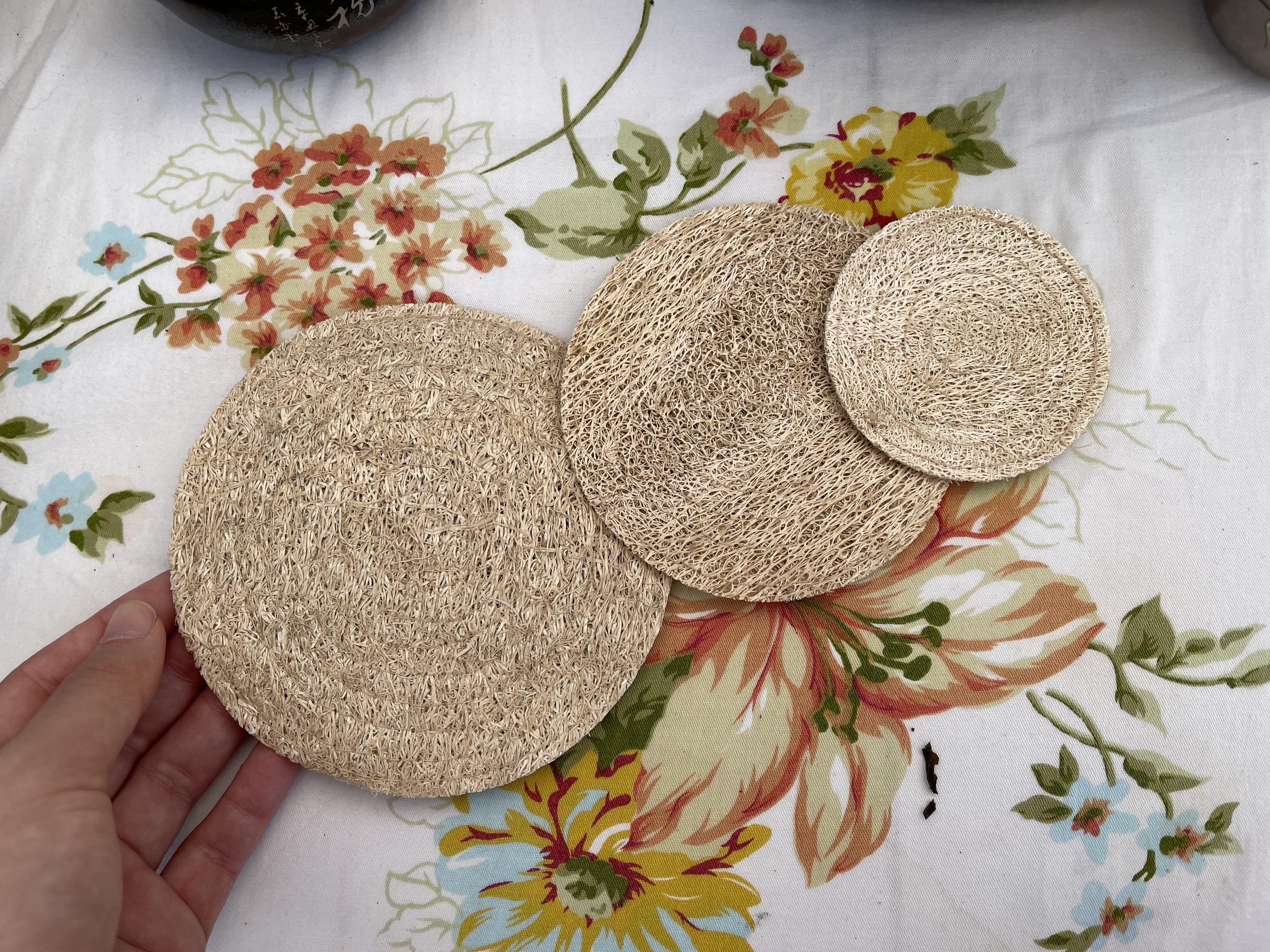 Sous-verre  en luffa