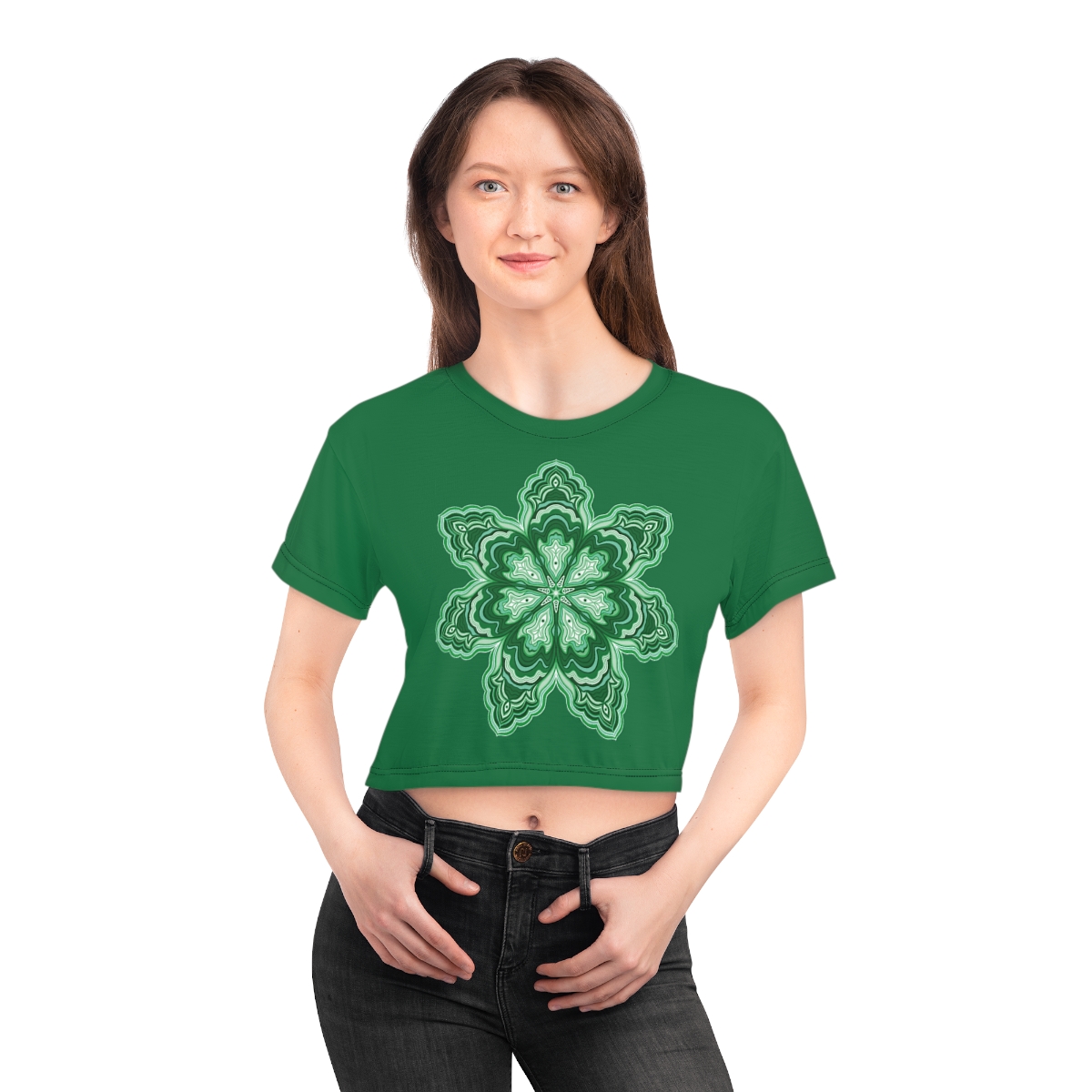 Malachite Crystal Mandala Crop Top
