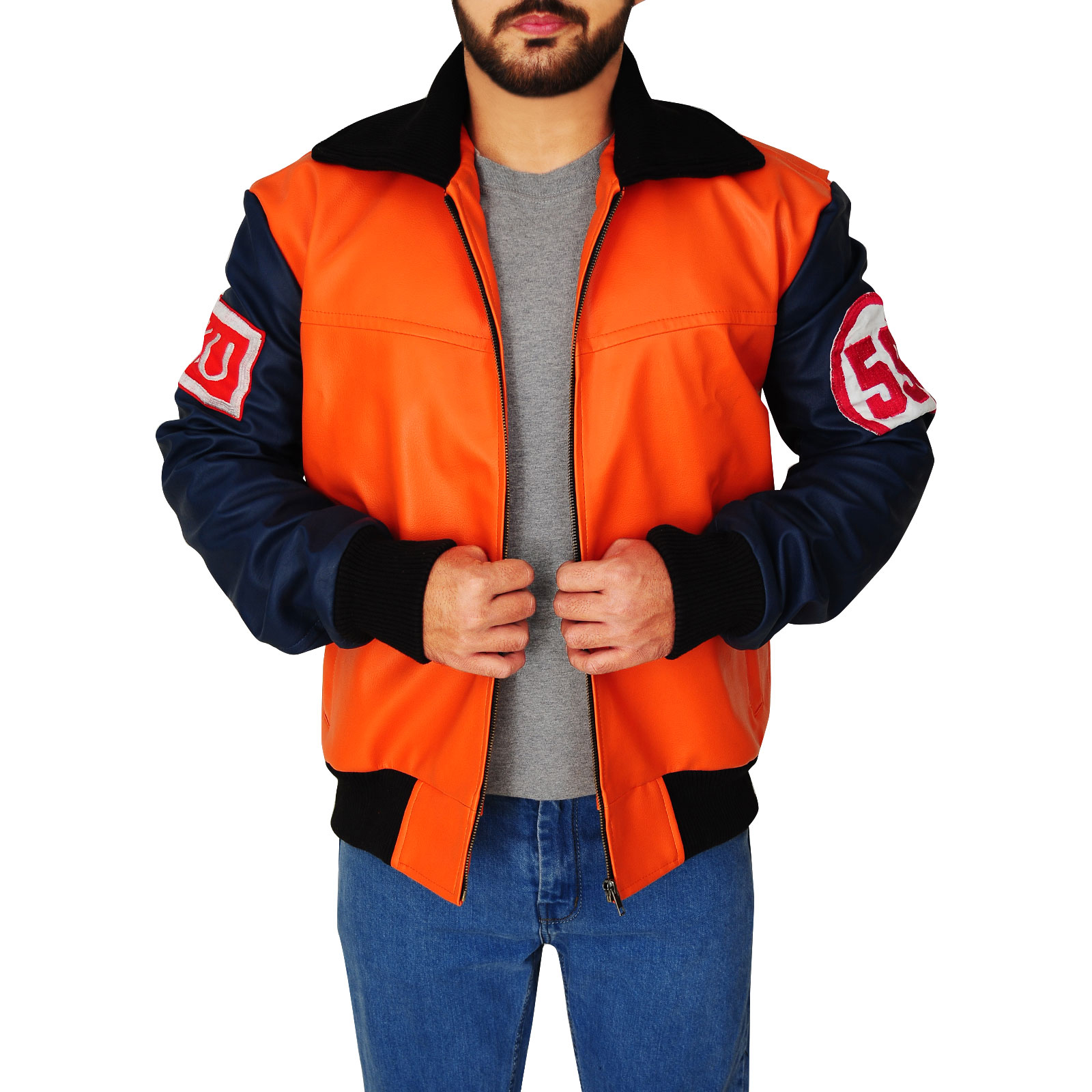Orange Varsity Jacket