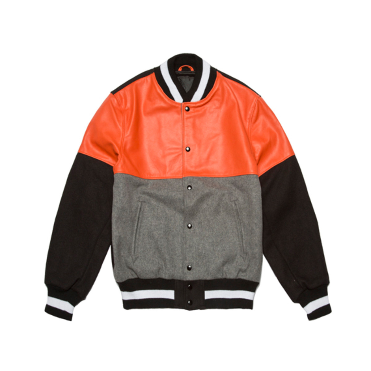 Color-block varsity jacket