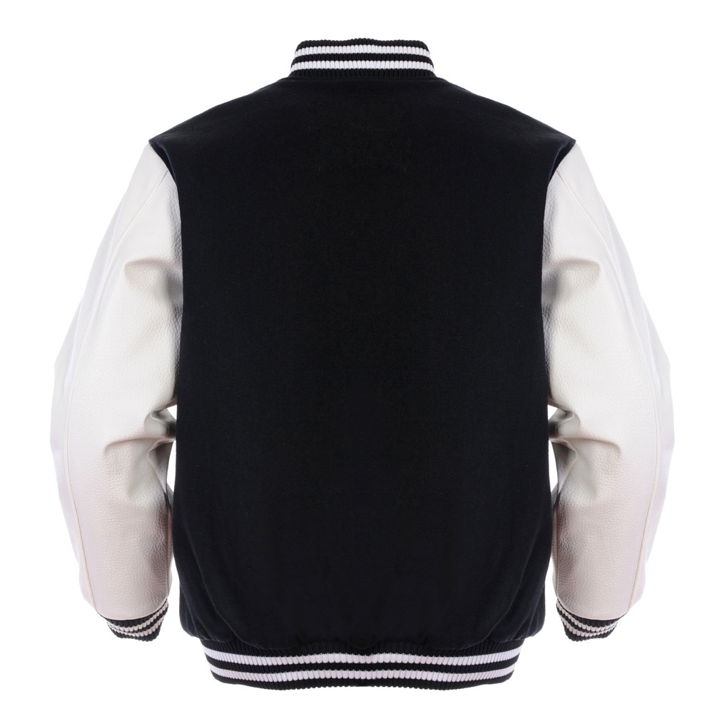 Stylish Black And White Letterman Varsity Jacket
