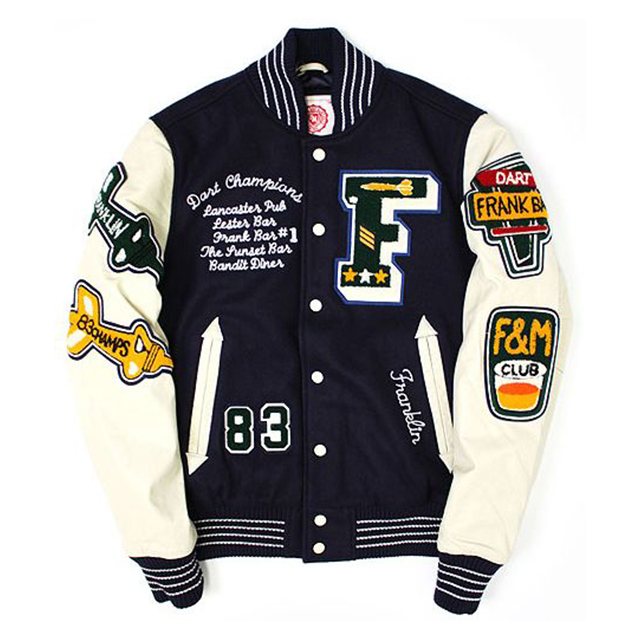 Retro Letterman with Embroidery Patches