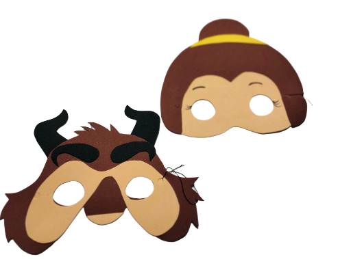 Máscaras A Bela e A Fera